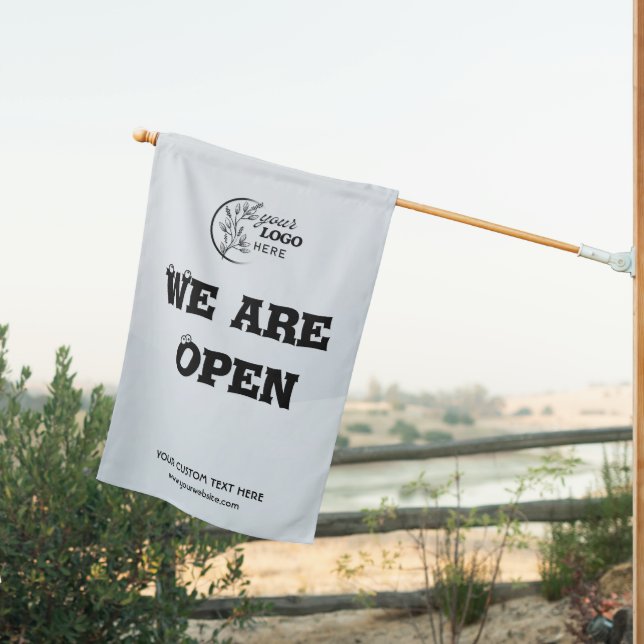 Simple Custom Business Open House Flag  (Insitu (Back))