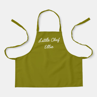 Simple Custom Calligraphy Little Chef Apron