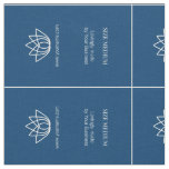 Simple custom clothing garment labels blue white fabric