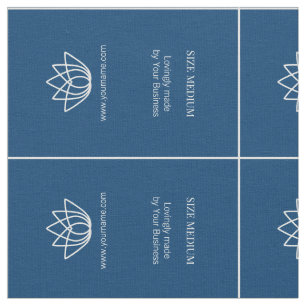 Simple custom clothing garment labels blue white fabric