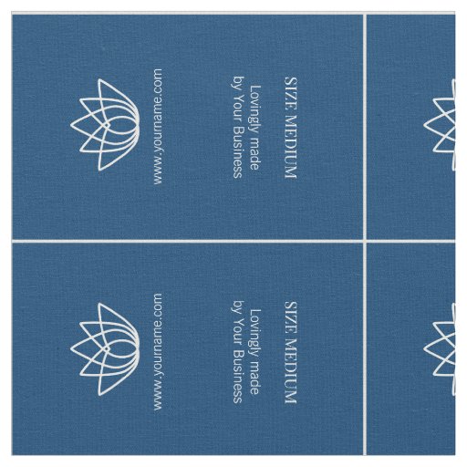 Simple custom clothing garment labels blue white fabric