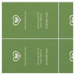 Simple custom clothing garment labels green white fabric