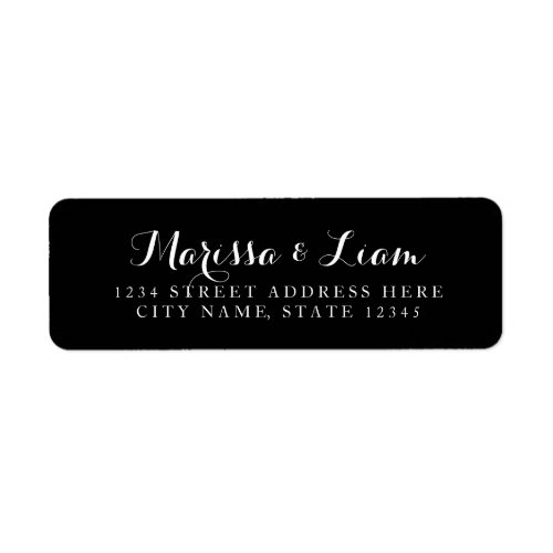 Simple Custom Color Return Address Label