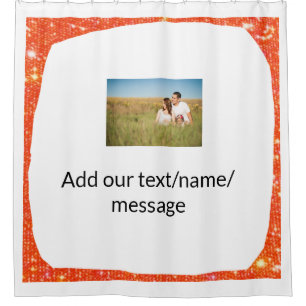 simple custom colorful add your photShower Curtain