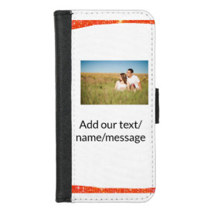simple custom colorful add your photShower Curtain iPhone 8/7 Wallet Case