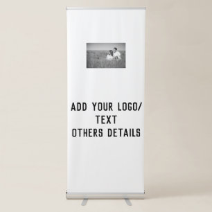 simple custom colorful blue sparkle glitter throw retractable banner
