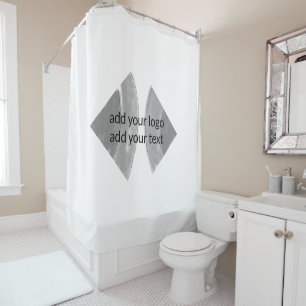 simple custom colorful blue sparkle glitter throw shower curtain