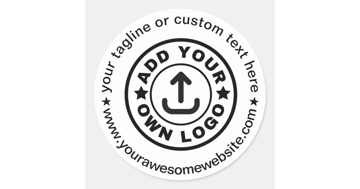 Business Thank You Stickers Custom Logo Round