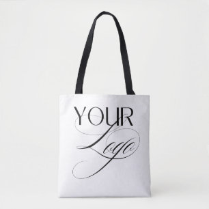 Simple Custom Company Logo Front and Back Tote Bag