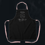 Simple Custom Company Logo personalized black Apro Apron<br><div class="desc">Simple Custom Company Logo personalized black Apron</div>