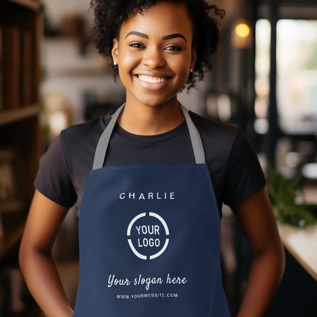 Simple Custom Company Logo personalized blue Apron (Simple Custom Company Logo personalized blue Apron)