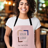 Simple Custom Company Logo personalized black Apron