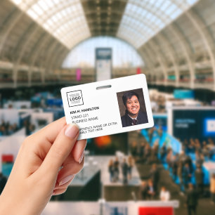 Simple Custom Conference Stand Exhibitor Staff ID Badge