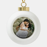 Simple Custom Couple Photo Names date Keepsake