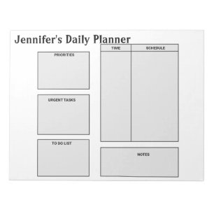 simple custom daily planner goals to do list quote notepad