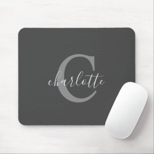 Simple Custom Dark Gray Mouse Pad
