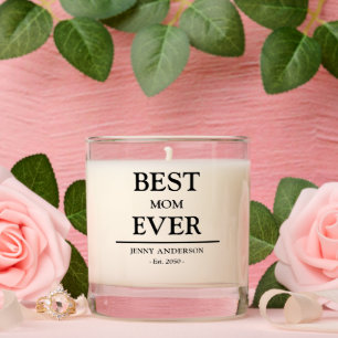 Simple Custom Design Best Mom Ever Mothers Gift Scented Candle