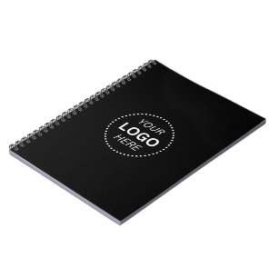 Simple Custom Design Black Spiral Photo Notebook