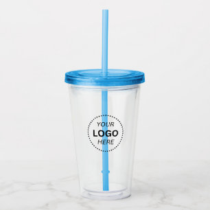 Simple Custom Design Business Logo Acrylic Tumbler