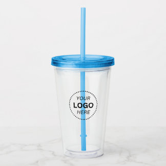 Simple Custom Design Business Logo Acrylic Tumbler