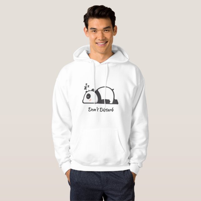 Simple Custom Design Illustration Panda Hoodie (Front Full)