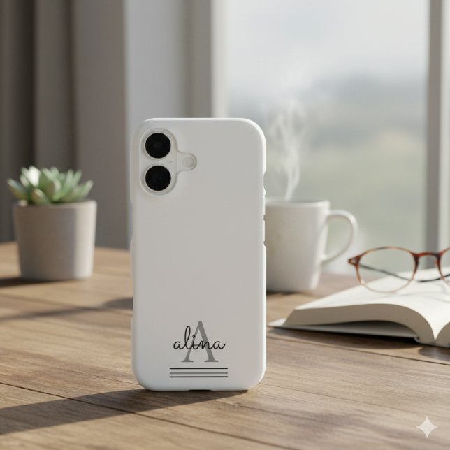 Simple Custom Design Personalize Monogram Case-Mate iPhone Case (Creator Uploaded)