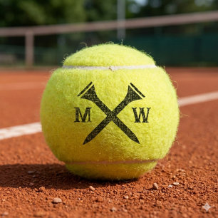 Simple Custom Design Personalized Monogram  Tennis Balls