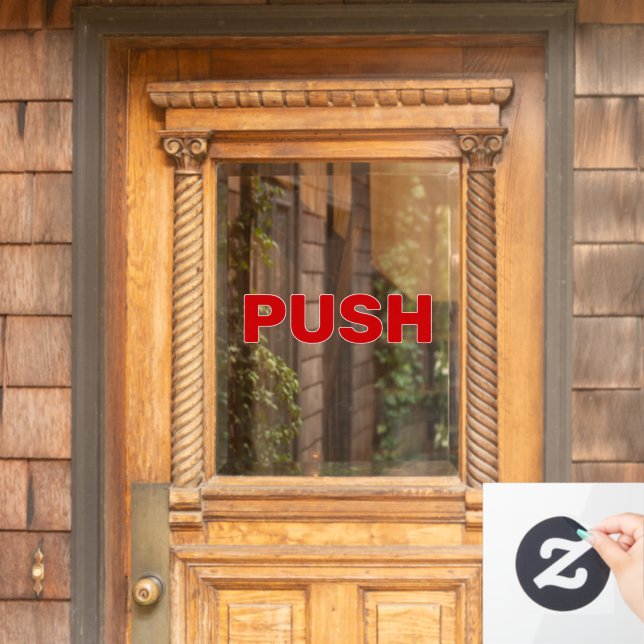 Simple Custom Design Push Window Cling (Home Door)