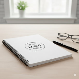 Simple Custom Design White Spiral Photo Notebook