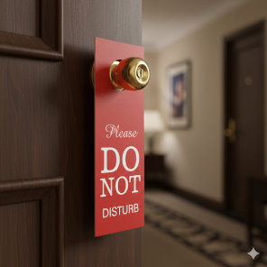 Simple Custom Do Not Disturb Wedding Door Hanger