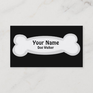 Simple custom dog bone pet care business cards