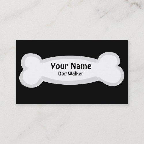 Simple custom dog bone pet care business cards
