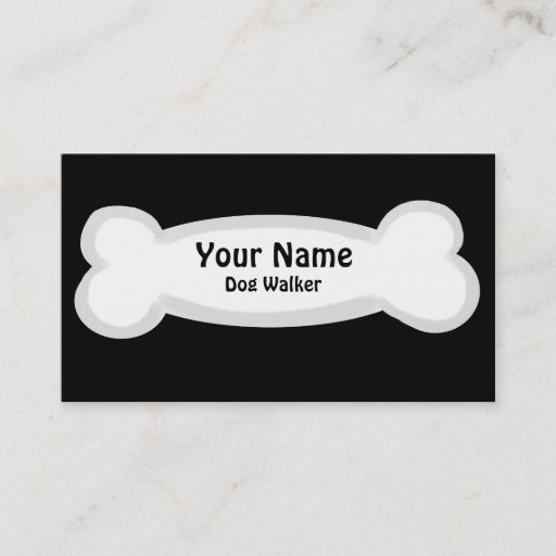 Customizable Simple custom dog bone pet care business cards