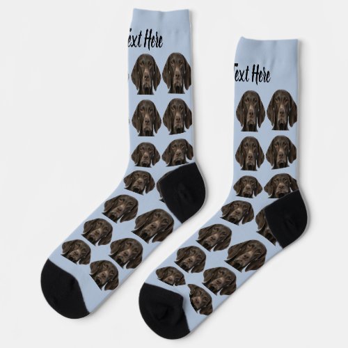 Simple Custom Dog Pet Photo Personalized Text Sock