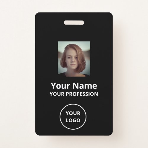 SIMPLE CUSTOM EMPLOYEE NUMBER PHOTO BAR CODE  BADG BADGE