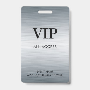 Simple Custom Event All Access VIP Badge
