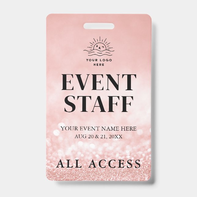 Simple Custom Event All Access VIP Badge (Front)