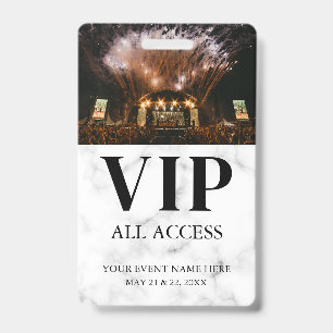 Simple Custom Event All Access VIP Badge