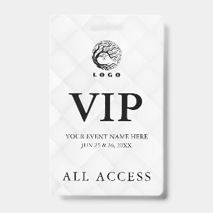 Simple Custom Event All Access VIP Badge