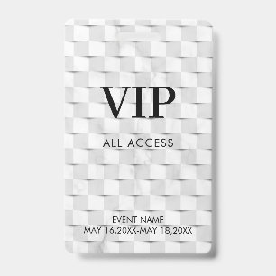 Simple Custom Event All Access VIP Badge