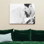 Simple Custom Family Photo Canvas Print<br><div class="desc">This elegant canvas print features a custom family name in a classic,  yet modern text and a detail of the year your family was established. Your favorite family photo fills the background. Makes for excellent gifts for this newlywed couple and family holidays.</div>