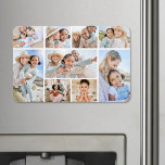 Simple Custom Family Photo Collage Magnet<br><div class="desc">Personalized Photo Magnet for Favorite Memories. This simple and elegant custom photo magnet is a thoughtful and stylish way to showcase your favorite memories. The layout includes space for five photos, making it perfect for displaying family moments, travel highlights, or any special snapshots you want to keep close. Printed on...</div>