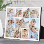Simple Custom Family Photo Collage Plaque<br><div class="desc">Personalized Photo Plaque with Easel Stand for Favorite Memories. This simple and elegant photo plaque with an easel stand is a perfect way to showcase your favorite memories. The layout includes space for five photos, making it a beautiful way to display family moments, travel highlights, or any special snapshots you...</div>