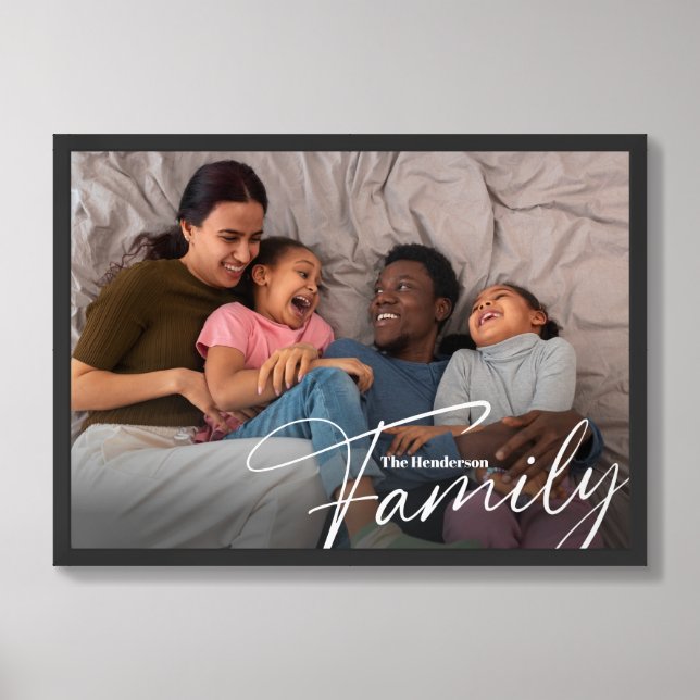 Simple Custom Family Photo Framed Art (Framed Front)