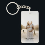 Simple Custom Family Photo & Name Acrylic Keychain<br><div class="desc">Simple Custom Family Photo & Name Acrylic Keychain</div>
