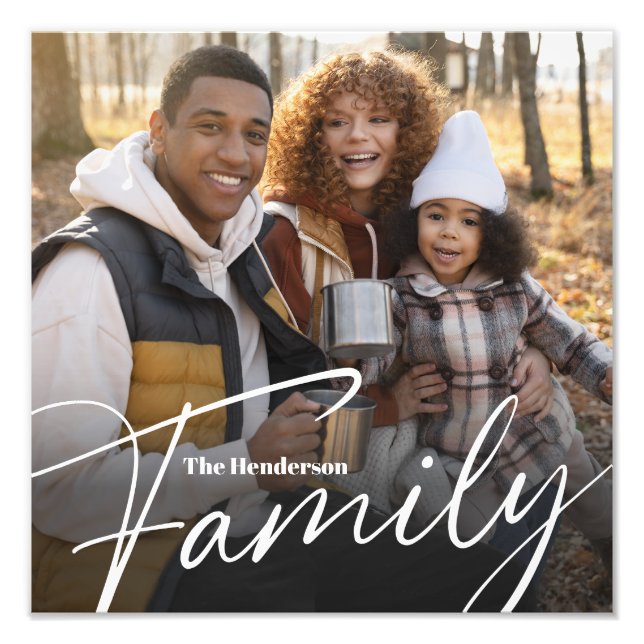 Simple Custom Family Photo Print (Front)