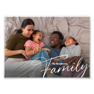 Simple Custom Family Photo Print