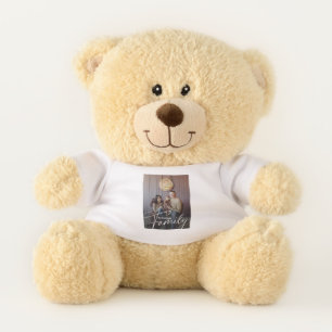 Simple Custom Family Photo Teddy Bear