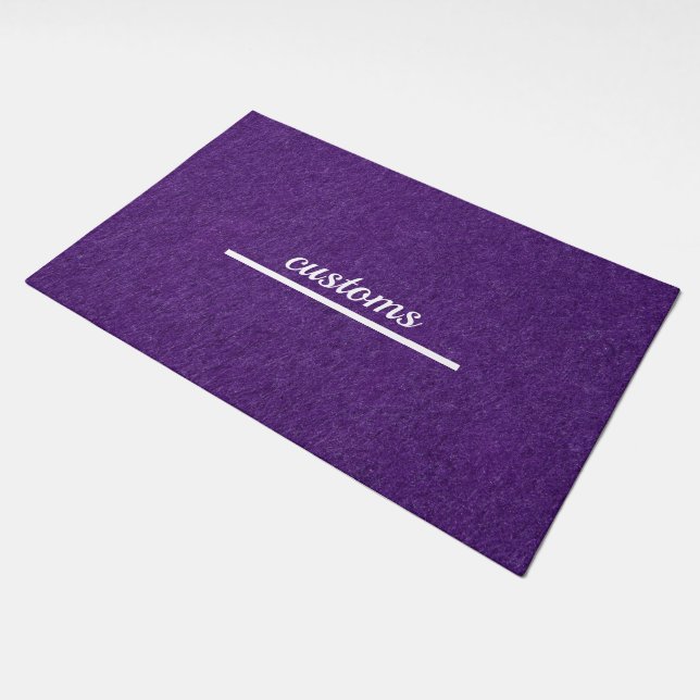 Simple Custom Front Door Welcome Mat (Angled)