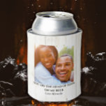 Simple Custom Funny Rustic Love Couple Photo Can Cooler at Zazzle